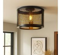 Plafonnier Lampe Salle à Manger Plafonnier Gitteroptik Cuisine or Noir D 40 CM [EEK: Non noté]