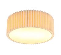 Plafonnier lampe de salon lampe de plafond métal blanc textile naturel D 33 cm