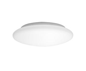 Plafonnier lampe de salon lampe de salle à manger lampe de chambre plafonnier lampe de couloir, métal verre blanc rond, 1x LED 18W 1380Lm 3000K blanc chaud, D 35 cm