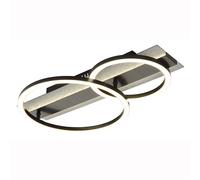 Plafonnier Lampe De Salon Noir Mat LED Rétroéclairage L 48,2 Cm