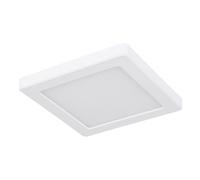 Plafonnier, lampe de salon, panneau de plafond, plafonnier carré, moderne, opale blanche, 1x LED 12W 950lm 3000K-6500K, LxlxH 16,7x16,7x1,7 cm