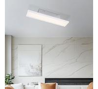 Plafonnier plafonnier chambre lampe design moderne, blanc angulaire, 1x LED 6 watts 200 lumen 4000 Kelvin blanc neutre, Lxl 30,2x6,5cm