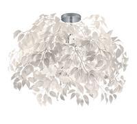 Plafonnier lampe de salon plafonnier lampe de chambre à coucher en design floral, métal plastique chrome blanc, 3x E14, DxH 70x73 cm