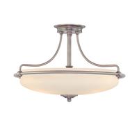 Plafonnier lampe lampe de salon métal verre chrome 4 flammes D 53,3 cm