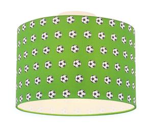 Plafonnier lampe pour chambre d'enfant lampe de plafond lampe parapluie salle de jeux, métal blanc vert, 1x douille E27, DxH 30x25,5 cm
