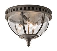Elstead Lighting Halleron plafonnier extérieur 3x40 W gris-marron KL-HALLERON-F