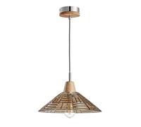 Plafonnier Lampe Vintage 1 Lumière E27/E26 Base Finition Chromée Abat-Jour en Métal Pendentif Suspendu en Cristal pour Salle à Manger, Salon Chambre, Bar Restaurant Café