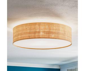 Plafonnier Leano Eko-Light, dimmable, bois clair, Salon / Salle à manger, Bois, Plafonnier