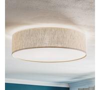 Plafonnier Leano Eko-Light, dimmable, gris, Salon / Salle à manger, Textile / Tissu / Soie, Moderne, Plafonnier Tissu