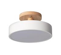 Plafonnier LED 12W Bois et Aluminium CCT Sélectionnable Whisty Blanc