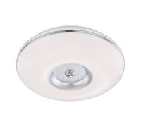 Plafonnier LED 15 watts en aluminium nickel, éclairage de plafond Globo 41707