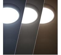 Plafonnier LED 18W Rond Aluminium Ø210 mm Slim CCT Sélectionnable Galán SwitchDimm Noir