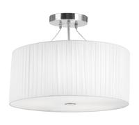 Plafonnier LED 19,5 watts lampe suspendue salon plissé rond