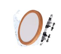 Plafonnier LED 2-en-1 Ø225mm 18W IP44, CCT réglable 3000/4000/6000K, ultra fin 17mm, encastrable/surface