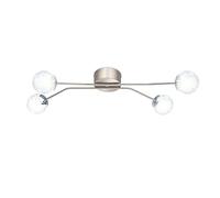 Plafonnier LED 24 watts boules en aluminium nickel mat lumière EGLO 13676