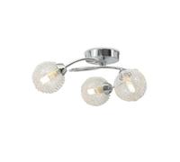 Plafonnier LED - - 3 ampoules G9 - Métal et Verre - Contemporain - 120 W