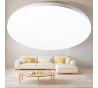 Plafonnier LED 32W Ø30cm IP44, Lumière Plafond Sans Scintillement 6000K, 1400LM Haute Efficacité Énergétique pour Salle de Bain, Cuisine, Salon - Design Ultra-Mince Moderne (Neutre)