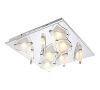 Plafonnier LED 40,5W attrayant salle à manger couloir chromé Globo MIA 68596-9