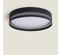 Plafonnier Led 40w Métal Saska L Noir Mat