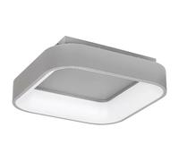 Plafonnier LED 45cm carré 28W gris, télécommande Rabalux