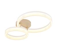 Plafonnier LED anneaux sable Lampe design salle à manger lampe de salon, métal, 24W 1800Lm blanc chaud, LxlxH 50x33x12,3 cm