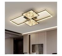 Plafonnier LED annulaire Acrylique avec télécommande et intensité Variable pour Salon, Chambre, décoration intérieure, luminaire Cloud Mist Sha (B Noir, Froid)