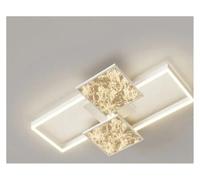 Plafonnier LED annulaire Acrylique avec télécommande et intensité Variable pour Salon, Chambre, décoration intérieure, luminaire Cloud Mist Sha (Blanc Chaud)