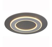 Lampe De Plafond Design Pour Salon Anthracite Gris Opale LED Bois D 48 Cm