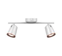 Plafonnier LED, applique murale, lampe de salon à 2 ampoules, blanc, L 40,5 cm