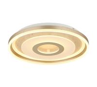 Plafonnier LED aspect pierre pour chambre à coucher, couleur champagne, D 50 cm