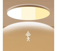 Plafonnier LED avec détecteur de mouvement - Lampe avec capteur de mouvement - Éclairage automatique - Détecteur de mouvement radar - Diamètre 30 cm - Blanc