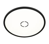 Plafonnier LED avec rétro-éclairage Lampe de salon noire Plafonnier Lampe de couloir, plastique, 22W 3000lm blanc neutre, DxH 42x2,9 cm