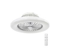 Plafonnier - TECTAKE - Plafonnier ventilateur LED, STORM, Ø 50 cm, 3 000-6 500 K, 3 vitesses, à intensité variable - Blanc