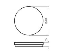 Plafonnier LED Kanlux BENO ECO blanc ?20cm 12W CCT IP65