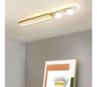 Plafonnier LED Boule de Verre créatif, Style Moderne et épuré, idéal pour Le Salon, la Chambre, Le Couloir ou l'allée. Lampe décorative d'intérieur (dorée, 2 têtes, 120 cm, 3 Couleurs).
