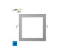 Plafonnier LED carré 20 W 1500lm 22,5 cm cadre Chrome 6.400 K