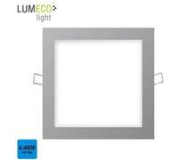 Plafonnier LED carré 20 W 1500lm 22,5 cm cadre Chrome 6.400 K Chrome G