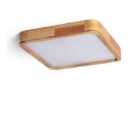 Ledkia Kayu Plafonnier LED Carré Bois