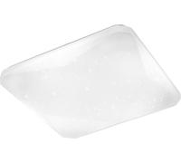 Plafonnier LED carré KASTOR blanc 36 W, blanc neutre 4000 lm, plastique, dimensions : 7 x 48 x 48 cm, IP20, Polux