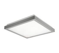 Plafonnier LED carré TYBIA blanc-gris 38 W, blanc neutre 3500 lm, plastique, dimensions : 6 x 41 x 41 cm, IP20, Kanlux