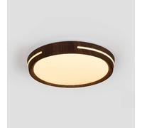 Plafonnier LED CCT - 24W - Effet latéral - Couleur bois Ø40cm