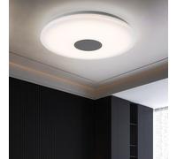 Plafonnier LED lampe de couloir éclairage salon spots chromés, 1x LED 24 watts 1680 lumen 3000K blanc chaud, 47,5x5,5cm, salon chambre