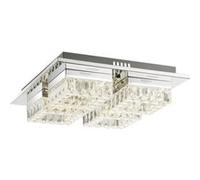 Plafonnier led chrome 10x35x35cm globo lighting 49237-24 Chrome G