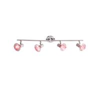 Plafonnier LED chrome spot bar salon mobile spot en cristal Globo 57303-4