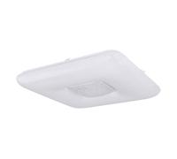 Plafonnier LED ciel étoilé plafonnier lampe de salon lampe de salle à manger, anneau chromé cristaux en plastique clair, métal chromé, 24 W 1600lm 3000K, L x l x H 43 x 43 x 8 cm