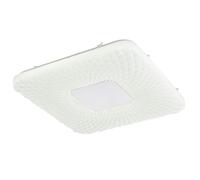 Plafonnier LED ciel étoilé plafonnier télécommande lumière du jour plafonnier dimmable, CCT blanc, 1x 24W 1600Lm, LxlxH 43x43x4,6 cm Globo 41343-24