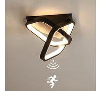Plafonnier LED Couloir avec détecteur de mouvement 26W Moderne Lampes de Plafond avec capteur de lumière du jour Luminaire de Plafond pour Escaliers salon Garage Balcon Entrée Véranda, Carré 3000K