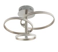 Plafonnier LED cristal anneau spot sommeil lampe de chambre d'amis argent Globo 67822-24N