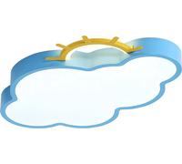 Plafonnier LED d'angle créatif plafond pour chambre d'enfant dimmable LUMELA + télécommande bleu nuage