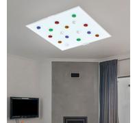 Plafonnier LED de haute qualité pierres de verre blanc clair lampe d'éclairage coloré satiné Eglo 93419